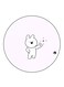 Rabbit Printed Fridge Magnet Round Multicolour