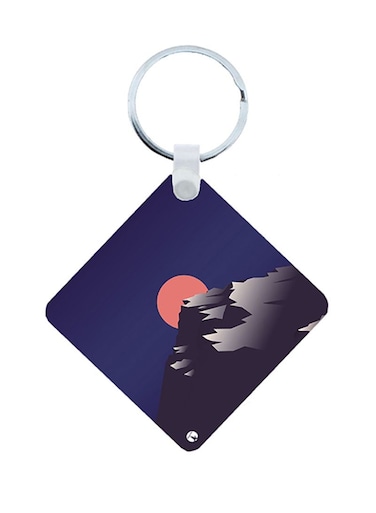 Mountain Wooden Keychain