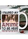 1pc Anime Pause Mug - Insulated Ceramic Coffee Cup, Hand Wash Only, Ideal for Hot &amp; Cold Beverages, Unique Gift for Anime Fans on Birthdays, Holidays, Christmas, New Year, Valentine'S Day