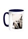 A Car Of Old Style Printed Coffee Mug Blue/White 11ounce