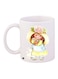 Little Girl Printed Coffee Mug White/Yellow/Brown 11ounce