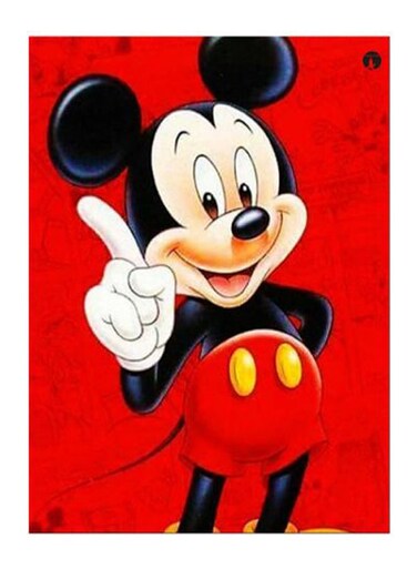 Mickey Mouse Printed Decorative Plate Red/Black/White 20x15cm