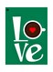 Love Themed Decorative Metallic Plate Green/White/Brown 20x15cm