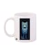 Wolf Printed Mug White/Black/Blue Standard Size