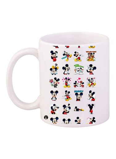 Mickey Mouse Printed Coffee Mug White/Red/Black