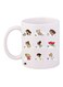 Cartoon Girls Printed Coffee Mug White/Brown/Red