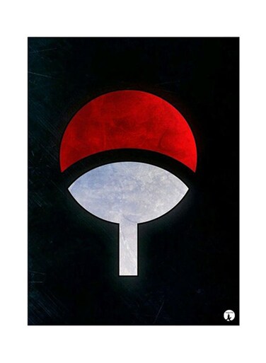 Anime Naruto Metal Plate Poster Black/Red/White 15 x 20cm
