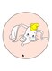 Cartoon Printed Fridge Magnet Beige/Yellow/Blue 5.5cm