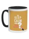 Keep Calm And Ask Question Printed Coffee Mug White/Orange/Red 325ml