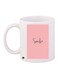 Smile Printed Coffee Mug White/Pink/Black 11ounce