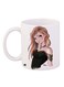 Girl Printed Coffee Mug White/Black/Brown