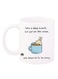 Printed Coffee Mug White/Black/Blue 12ounce