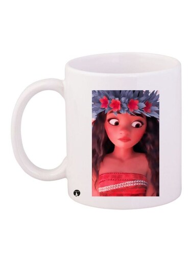Printed Coffee Mug White/Pink/Blue 11ounce