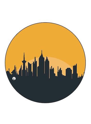 A City Printed Fridge Magnet Multicolour