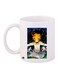 Cartoon Printed Coffee Mug White/Blue/Yellow 11ounce