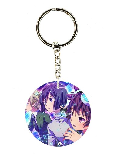 Anime Digimon Double Side Printed Keychain