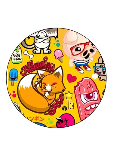 Animals Printed Fridge Magnet Round Multicolour