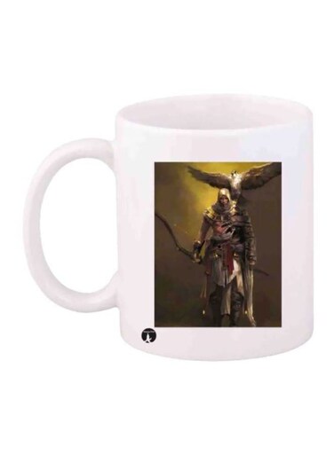 Printed Assassin's Creed Coffee Mug White/Brown/Yellow