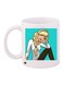 Girl Printed Coffee Mug White/Blue/Yellow 11ounce