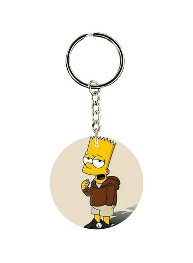 Cartoon Printed Double Sided Keychain