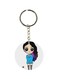 Double Sided Girl Printed Keychain