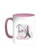 Romantic - Eiffel Tower Printed Coffee Mug Pink/White 11ounce
