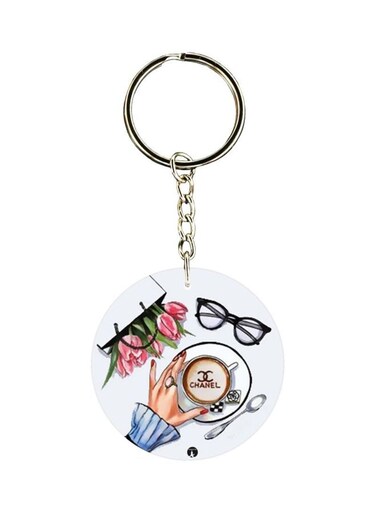 Cartoon Themed Single Sided Keychain