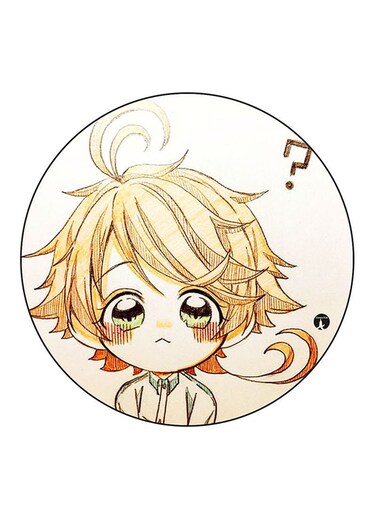 Anime The Promised Neverland Printed Fridge Magnet Multicolour