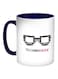 Techno Geek Printed Coffee Mug Black/Grey/Red 11ounce