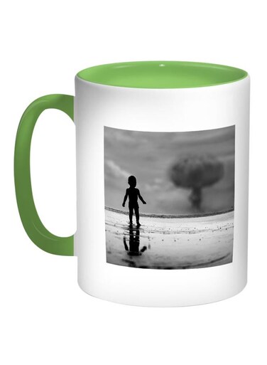 The Consequences Of Wars Printed Coffee Mug Green/White/Grey