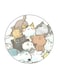 Cats Printed Fridge Magnet Round Multicolour