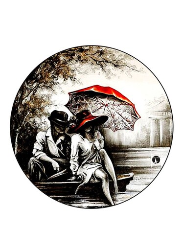 Man And A Woman Printed Fridge Magnet Multicolour