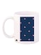Heart Printed Mug White/Blue/Pink Standard Size