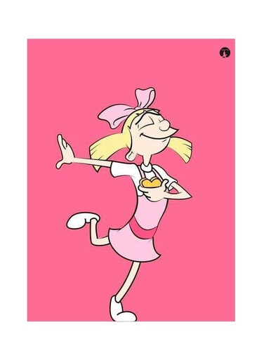 Cartoon Themed Metallic Plate Pink/Beige/Yellow 20x15cm