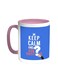 Keep Calm And Ask Questions Printed Coffee Mug Pink/White 11ounce