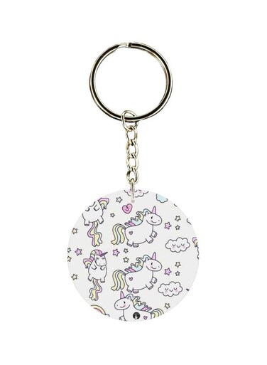Unicorn Printed Keychain