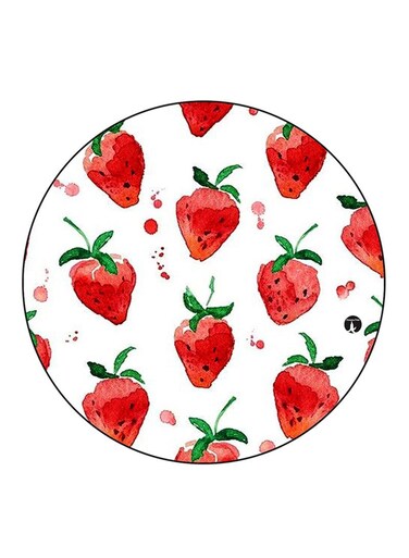 Strawberries Printed Fridge Magnet Multicolour