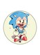Video Game Sonic Printed Fridge Magnet Beige/Blue/Red