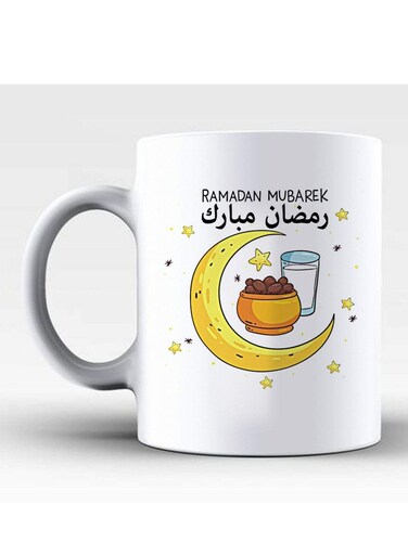 Mug With Design Ramadan Kareem White