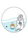 Rabbits Printed Fridge Magnet Multicolour