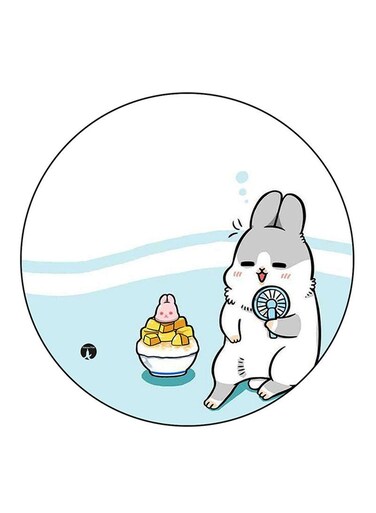 Rabbits Printed Fridge Magnet Multicolour