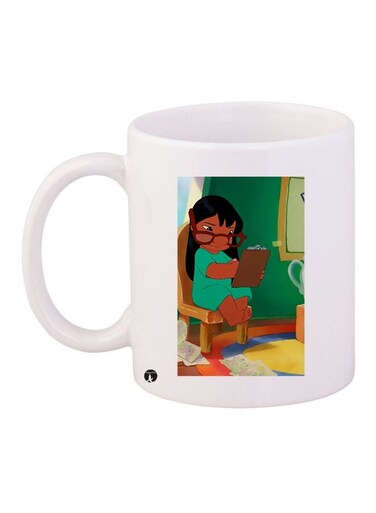 Lilo And Stitch Printed Coffee Mug White/Green/Brown