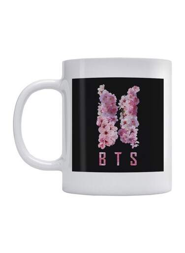 BTS Squad Printed Mug White/Black/Pink