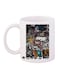 Graffiti Printed Mug White/Black/Red Standard Size