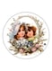 Girls Printed Fridge Magnet White/Beige/Blue 5.5cm