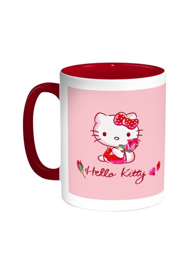 Hello Kitty Printed Coffee Mug Red/White 11ounce