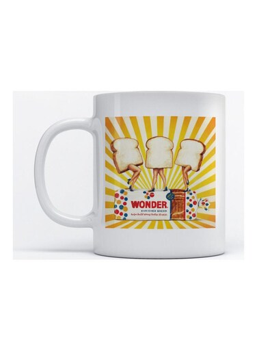 Mug Wonder Toast for Coffee and Tea White
