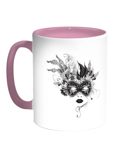 Fancy Dress Costume Printed Coffee Mug White/Pink 11ounce