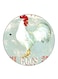 Rooster Printed Fridge Magnet Round Multicolour