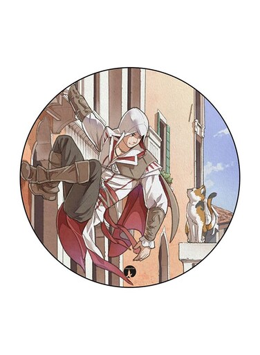 Animation Printed Fridge Magnet Multicolour 5.5 x 5.5cm